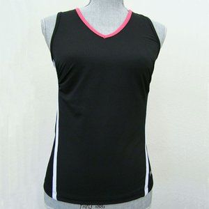 Fila Activewear Yoga Cycling Exercise Running Black Hot Pink & White Black Mesh